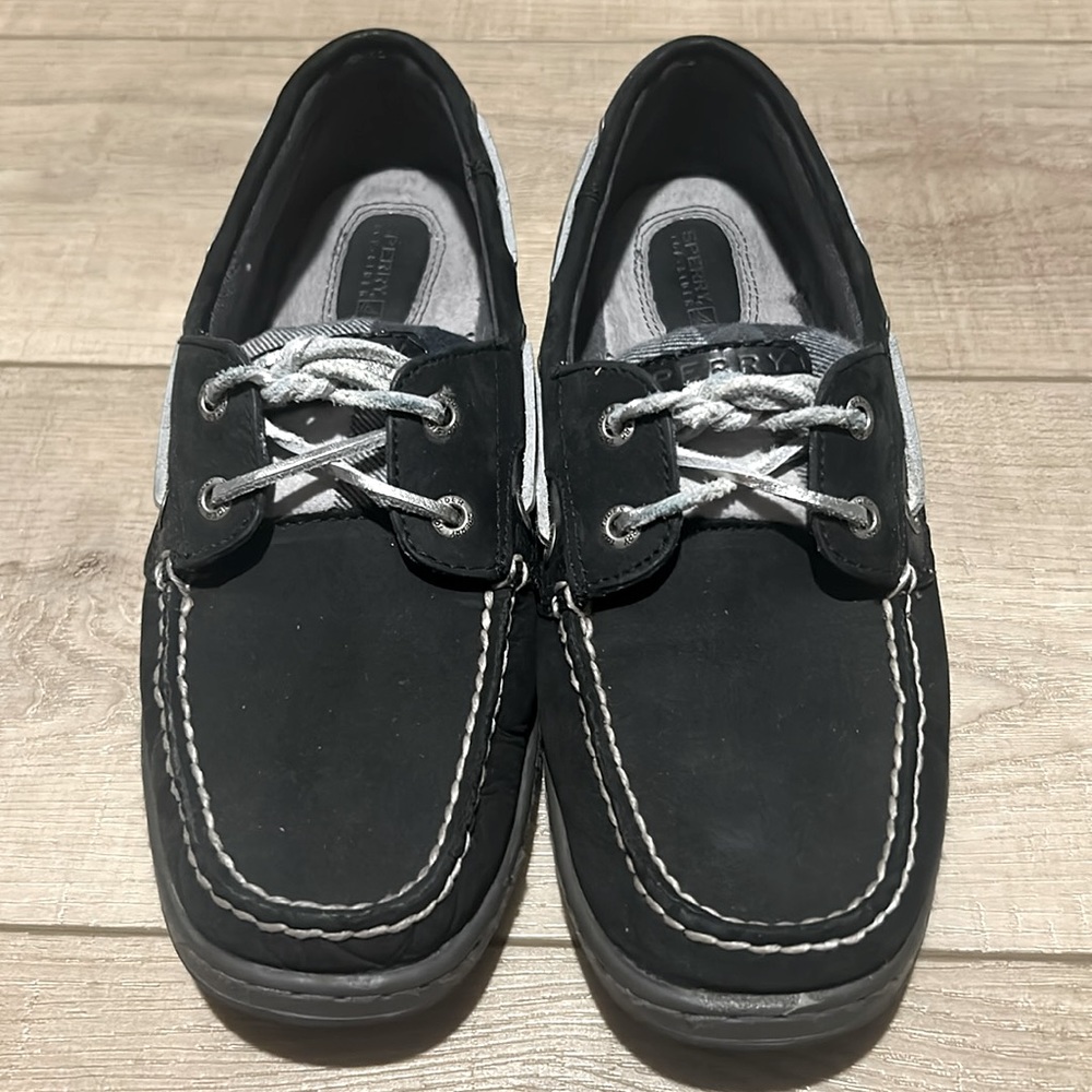 Sperry Women’s Top Sider Boat Shoes, Black